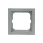 Marco embellecedor Busch-Jaeger 1721-183K plata – termoplástico, sin tornillos, 80×80 mm, 11 mm