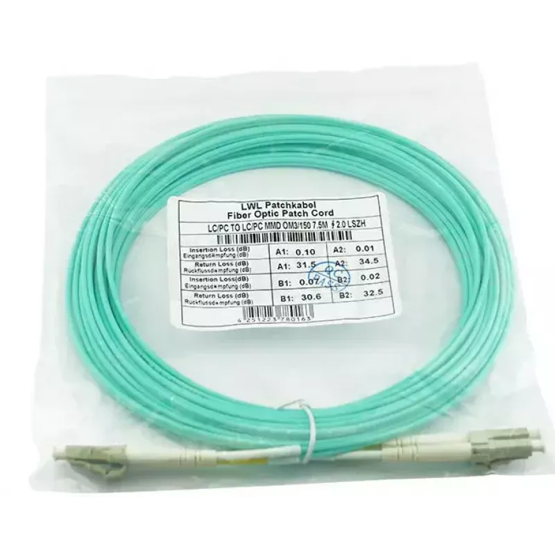 Cable de fibra óptica BlueOptics SRCABLE7M-BO 7,5 m LC beige OM3