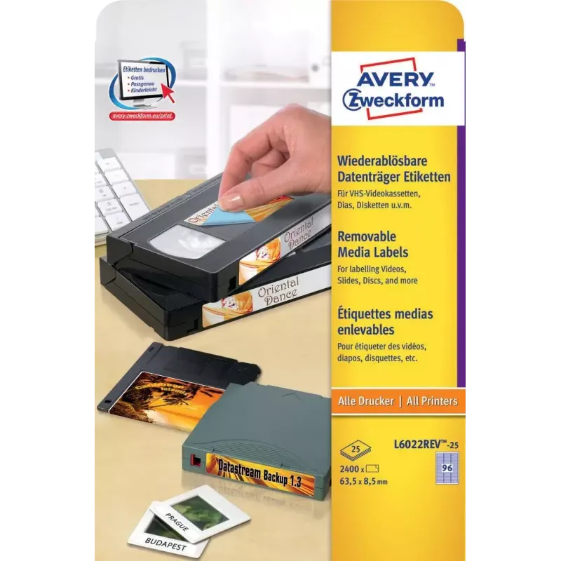 Etiquetas autoadhesivas Avery L6022REV-25