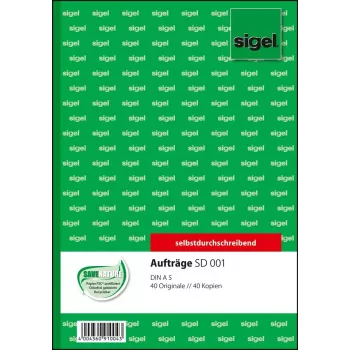 Formulario comercial Sigel SD001 verde A5 80 hojas