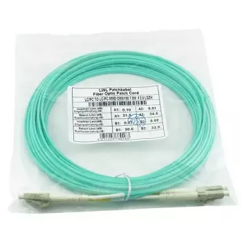 BlueOptics 050502T512000001M-BO Cable de conexión de fibra óptica dúplex (compatible con Corning), LC-UPC/LC-UPC, multimodo OM3 50/125 µm, 1 m