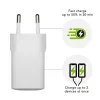 Cargador de interior USB-C 30W + USB-A 18W de d bramante – modelo CH18EUWH7082, blanco, AC 110–240V