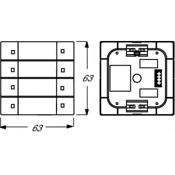 Busch-Jaeger 6127/01-84 KNX pulsador, 4 canales, blanco estudio