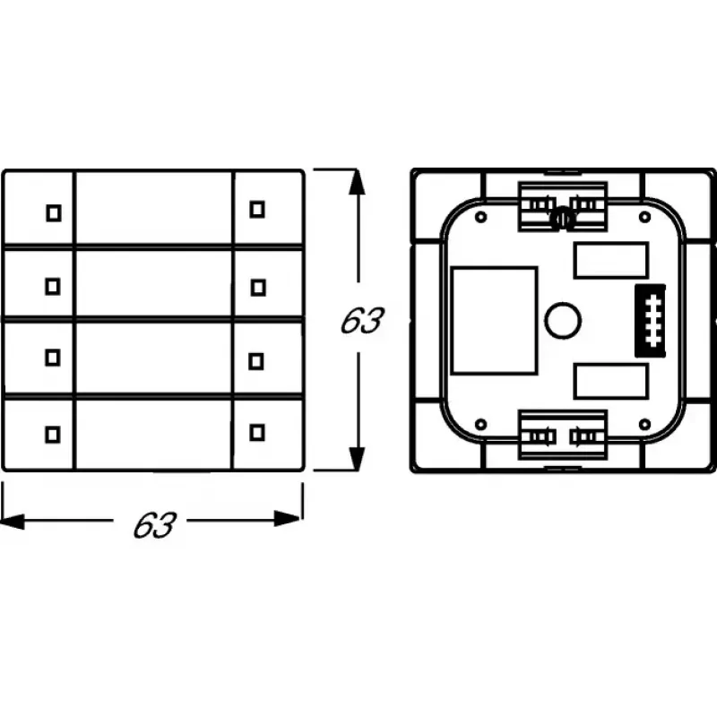 Busch-Jaeger 6127/01-84 Sensor de pulsador KNX, 4 canales, blanco estudio