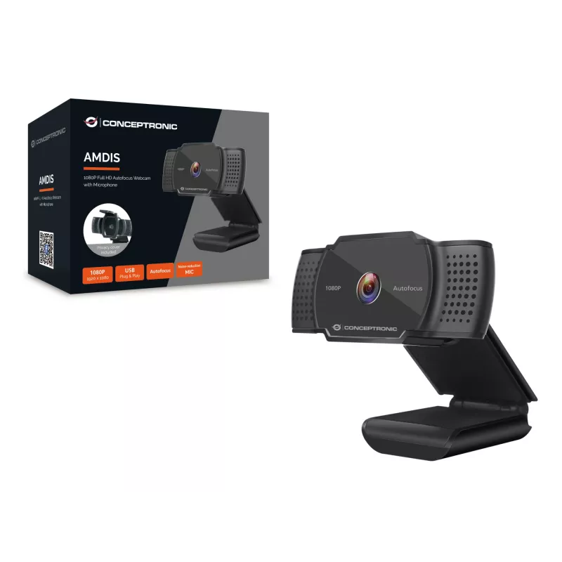 Webcam Conceptronic AMDIS06B 1920 x 1080 píxeles USB 2.0 negro