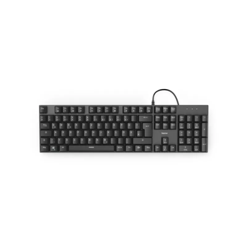 Teclado Hama MKC-650 oficina USB QWERTZ alemán antracita, negro