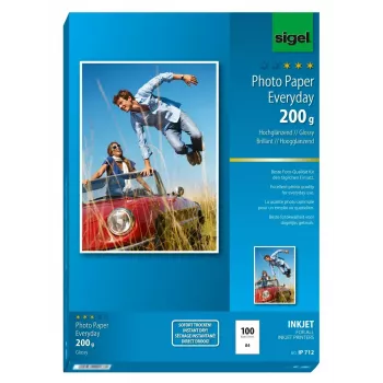 Papel fotográfico brillante Sigel InkJet Everyday A4