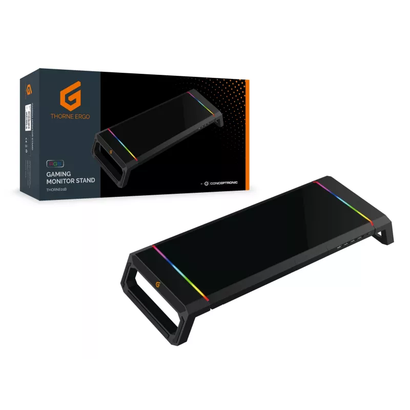 Conceptronic THORNE ERGO Soporte para monitor gaming, de pie, 10 kg, negro
