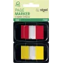 Marcapáginas Sigel HN496 Flexible Rojo Amarillo 100 uds.