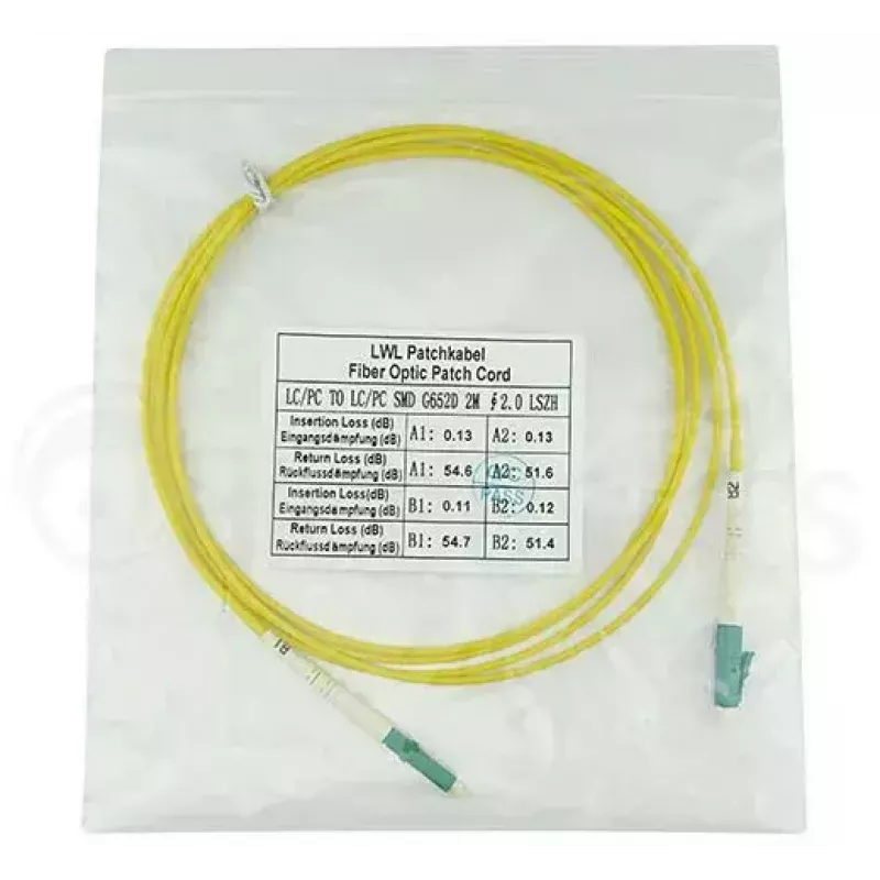 Cable de fibra óptica InfiniBand BlueOptics SFP2121BU2MM 2 m LC amarillo
