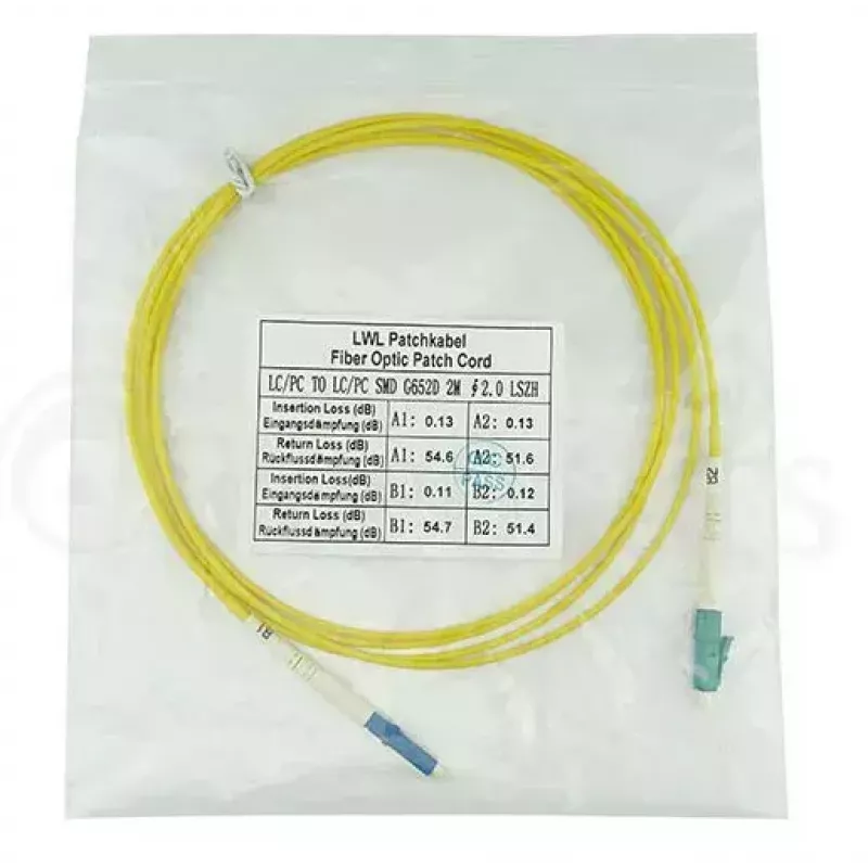 Cable de fibra óptica BlueOptics SFP2121BU2MS LC G.657.A1 2 m amarillo