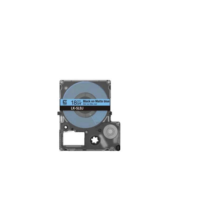 Cinta de etiquetar Epson LK-5LBJ negro azul transferencia térmica 1,8 cm