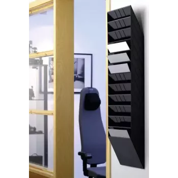 Expositor de folletos Durable FLEXIBOXX 12 compartimentos negro