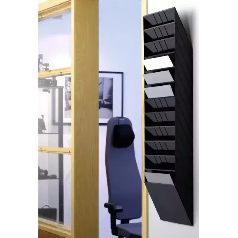 Expositor de folletos Durable FLEXIBOXX 12 compartimentos negro