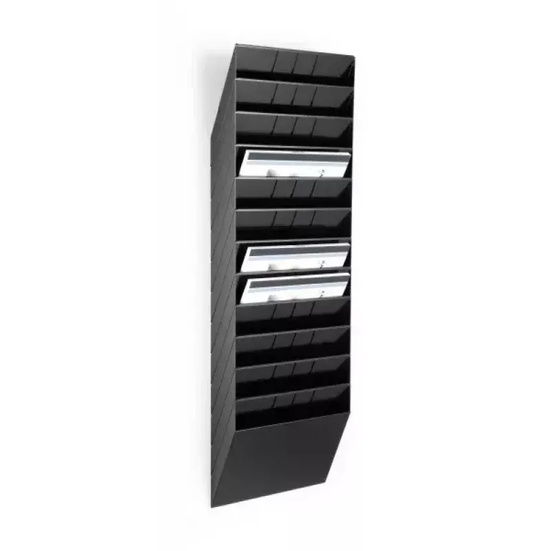 Expositor de folletos Durable FLEXIBOXX 12 compartimentos negro