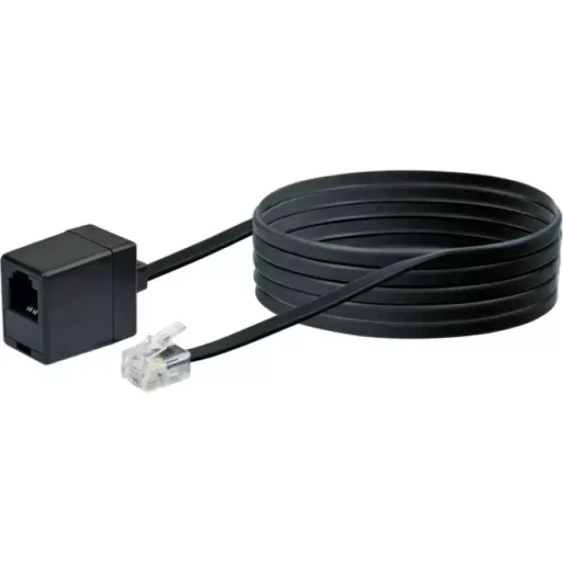 Cable de red Schwaiger 10m RJ-11 - RJ-11 negro