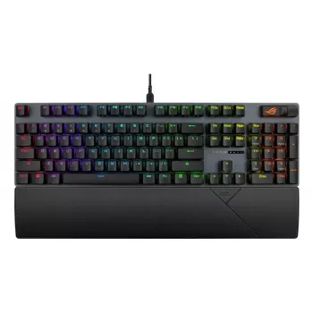 Teclado mecánico gaming ASUS ROG Strix Scope II X — tamaño completo, USB, RGB, distribución suiza, negro