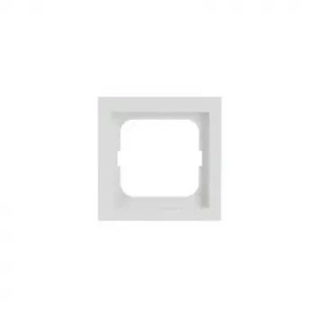 Placa embellecedora para interruptor Busch-Jaeger 1721-884K, sin tornillos, blanco, termoplástico, 80 × 80 × 11 mm