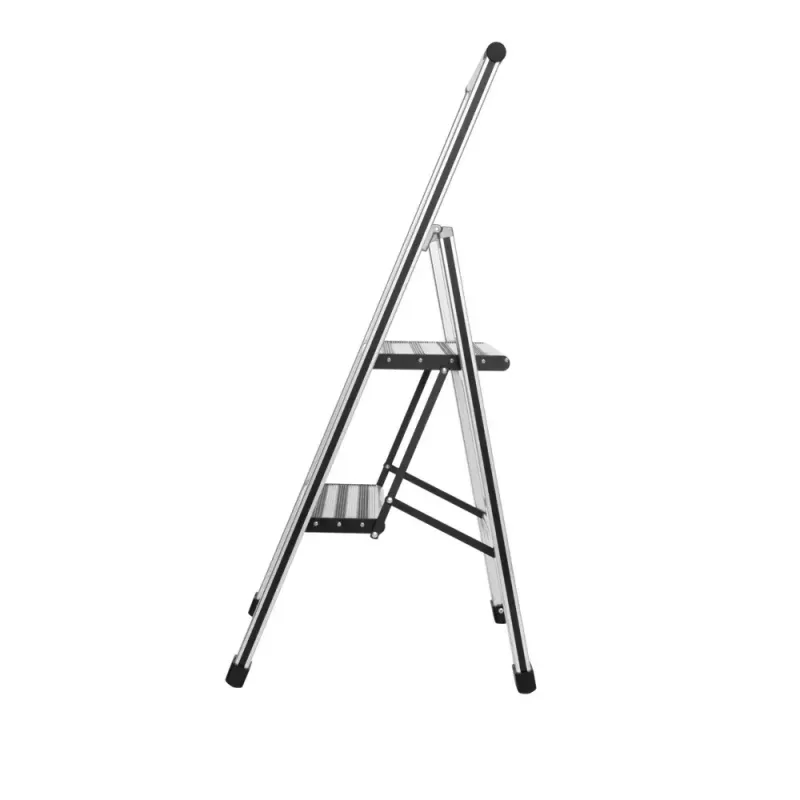 Escalera doméstica Wenko 601011100 escalera de peldaños plegable diseño aluminio 2 peldaños