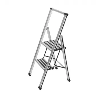 Escalera doméstica Wenko 601011100 escalera de peldaños plegable diseño aluminio 2 peldaños