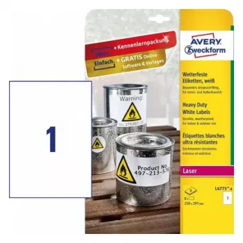 Etiqueta de impresora autoadhesiva Avery L4775-8