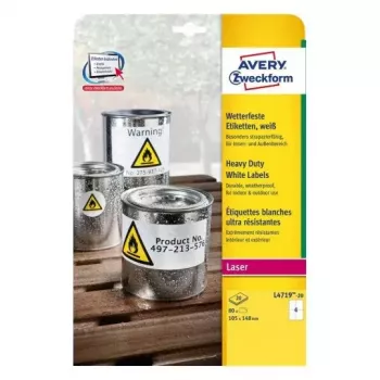 Etiquetas de impresora autoadhesivas Avery L4719-20