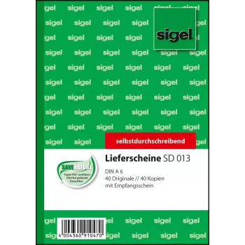 Formulario comercial Sigel SD013 Verde A6 80 Hojas