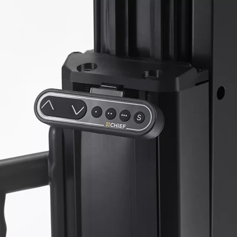 Chief XL Carro eléctrico de altura ajustable, 140,6 kg, 127 cm (50 inch), 2,03 m (80 inch), 200 x 200 mm, 860 x 510 mm
