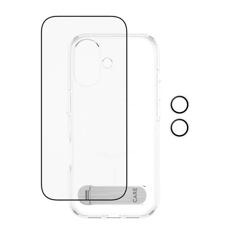 Funda protectora PanzerGlass CARE Feature Kick 3w1 para iPhone 17 con cristal de pantalla integrado y protección para la lente de la cámara