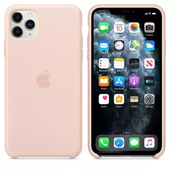 Funda Apple iPhone 11 Pro Max Funda de silicona Rosa Arena
