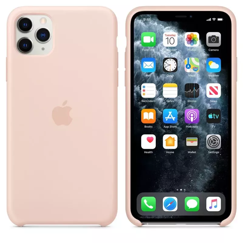 Funda Apple iPhone 11 Pro Max Funda de silicona Rosa Arena