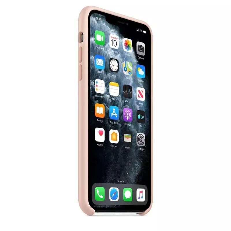Funda Apple iPhone 11 Pro Max Funda de silicona Rosa Arena