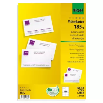 Tarjetas de visita Sigel DP830