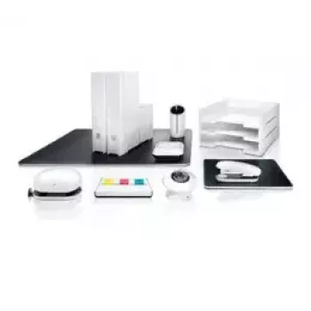 Funda de escritorio Sigel eyestyle piel negra blanca