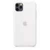 Funda de silicona para Apple iPhone 11 Pro Max — silicona, blanco, compatible con 6,5 pulgadas
