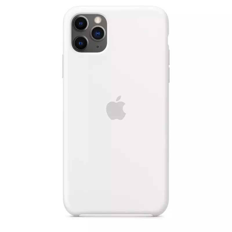 Funda de silicona para Apple iPhone 11 Pro Max — silicona, blanco, compatible con 6,5 pulgadas