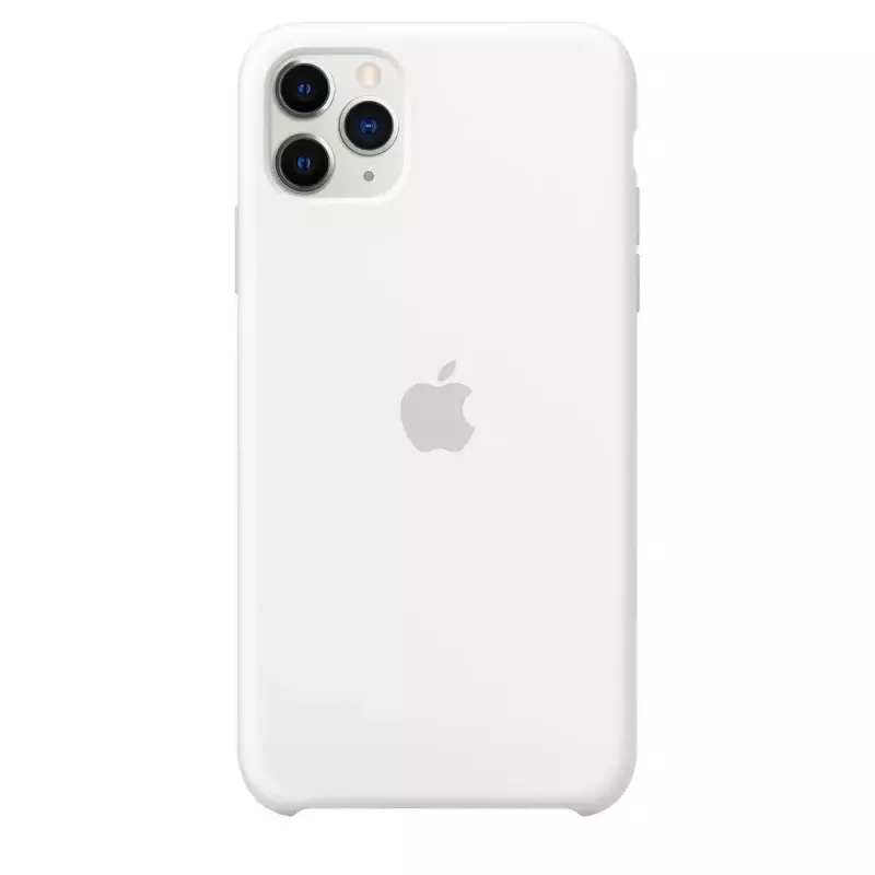 Funda de silicona para Apple iPhone 11 Pro Max — silicona, blanco, compatible con 6,5 pulgadas