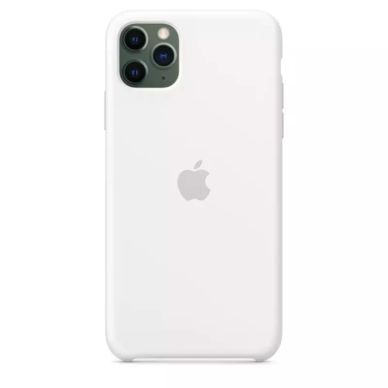 Funda de silicona para Apple iPhone 11 Pro Max — silicona, blanco, compatible con 6,5 pulgadas