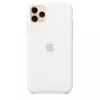 Funda de silicona para Apple iPhone 11 Pro Max — silicona, blanco, compatible con 6,5 pulgadas