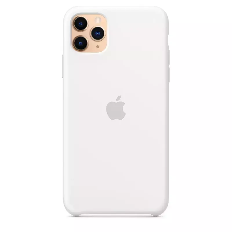 Funda de silicona para Apple iPhone 11 Pro Max — silicona, blanco, compatible con 6,5 pulgadas