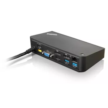 Estación de acoplamiento/replicador de puertos para portátil Lenovo 40A40090DK con cable USB 3.2 Gen 1 (3.1 Gen 1) Type-A negro