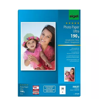 Papel de impresora A4 Sigel IP639 Brillo 50 hojas Blanco