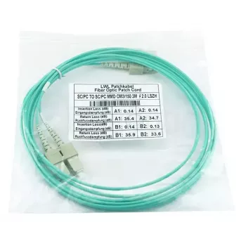 Cable de fibra óptica InfiniBand BlueOptics SFP3232EU0.5MK 0,5 m 2x SC aguamarina