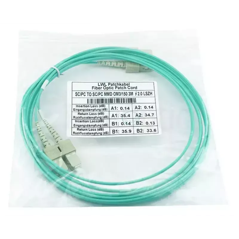Cable de fibra óptica InfiniBand BlueOptics SFP3232EU0.5MK 0,5 m 2x SC aguamarina