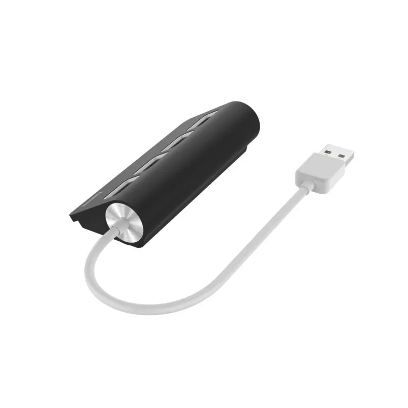 Hama Concentrador USB, 4 puertos, USB 2.0, 480 Mbit/s, negro