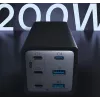 Cargador Conceptronic 6 puertos 200W GaN USB PD con cable de carga USB-C, USB-C x 4, USB-A x 2, QC 3.0, PD 3.1, PPS