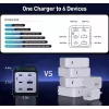 Cargador Conceptronic 6 puertos 200W GaN USB PD con cable de carga USB-C, USB-C x 4, USB-A x 2, QC 3.0, PD 3.1, PPS