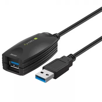Techly cable de extensión activo SuperSpeed USB3.0 5m negro ICUR3050