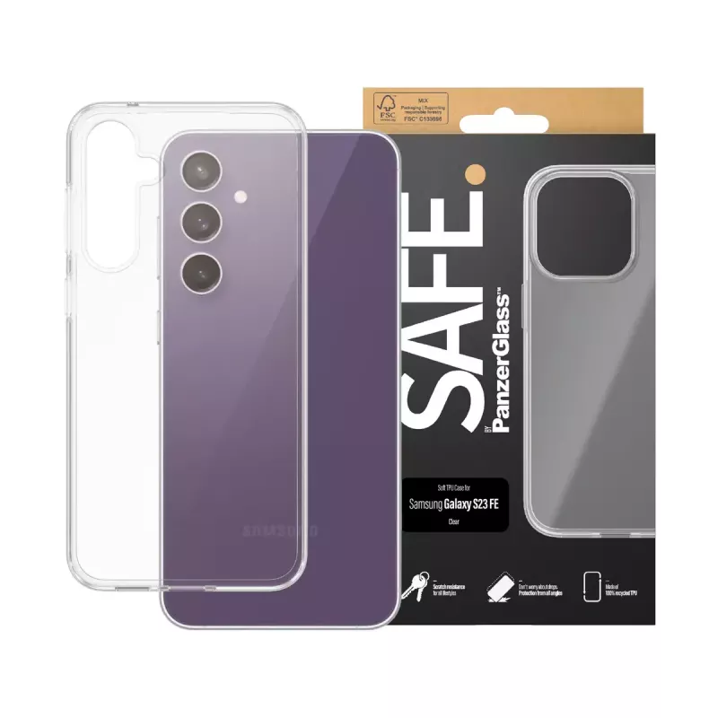 PanzerGlass SAFE. by ® funda TPU transparente para Samsung Galaxy S23 FE