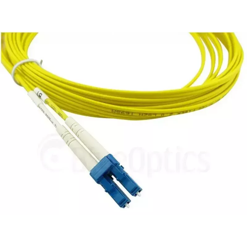 BlueOptics Cable de conexión de fibra óptica LC-LC monomodo dúplex, LC-UPC, 10 m, beige (compatible con Corning 040402G5120000010M)